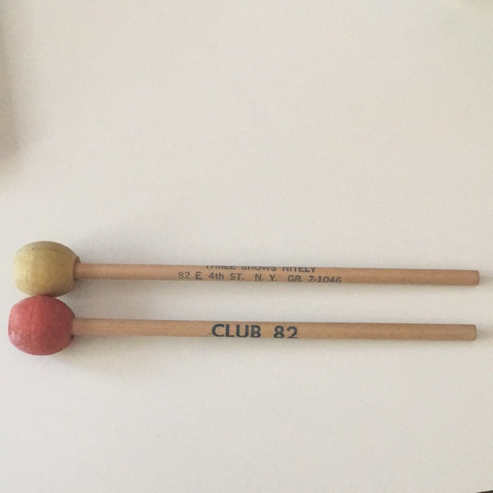 Vintage 1950”s Club 82 Table Knockers with Red and Yellow Tips